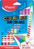 Maped - 2-in-1 Coloring Felt-tip Pens - Color and Washable Ink Duo - 10 Pens for 20 Colors