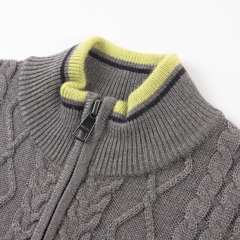 HAZZYS Boys' 2025 Autumn/Winter Wool Blend Cardigan Sweater