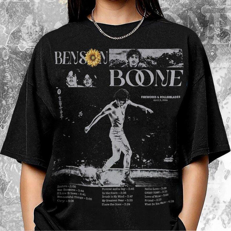 Vintage Benson Boone Shirt, Album Tour, Benson Boone Bootleg 90S Graphic Tee Unisex T-Shirt XL