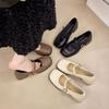 Mary Retro Leather Shoes 2025 New Spring and Autumn Skirt French Single Shoes Square Head Light Mouth Rare Shoes Light Temperament