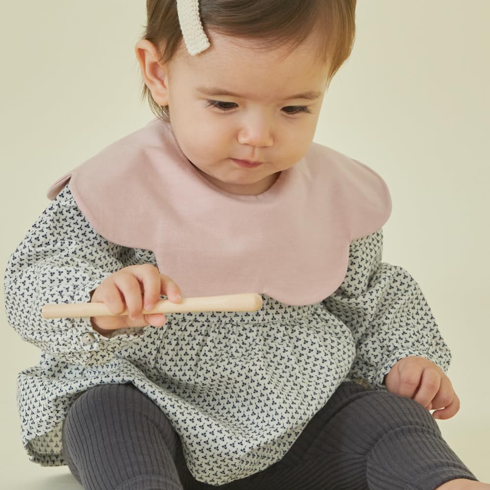 Konny Baby Bib Absorbent and Simple Design for Girls and Stylish Baby Shower Set Lavender Wine Creamy Set, 360° Rolling, Quick-Drying, Boys, Gift,