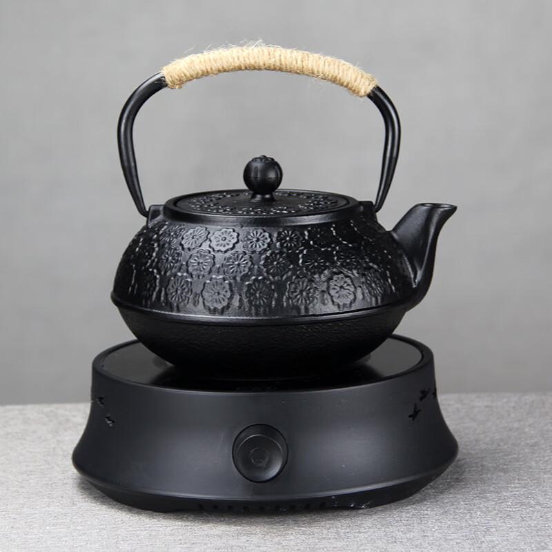 ZISIZ Cherry Blossom Cast Iron Tea Kettle Set