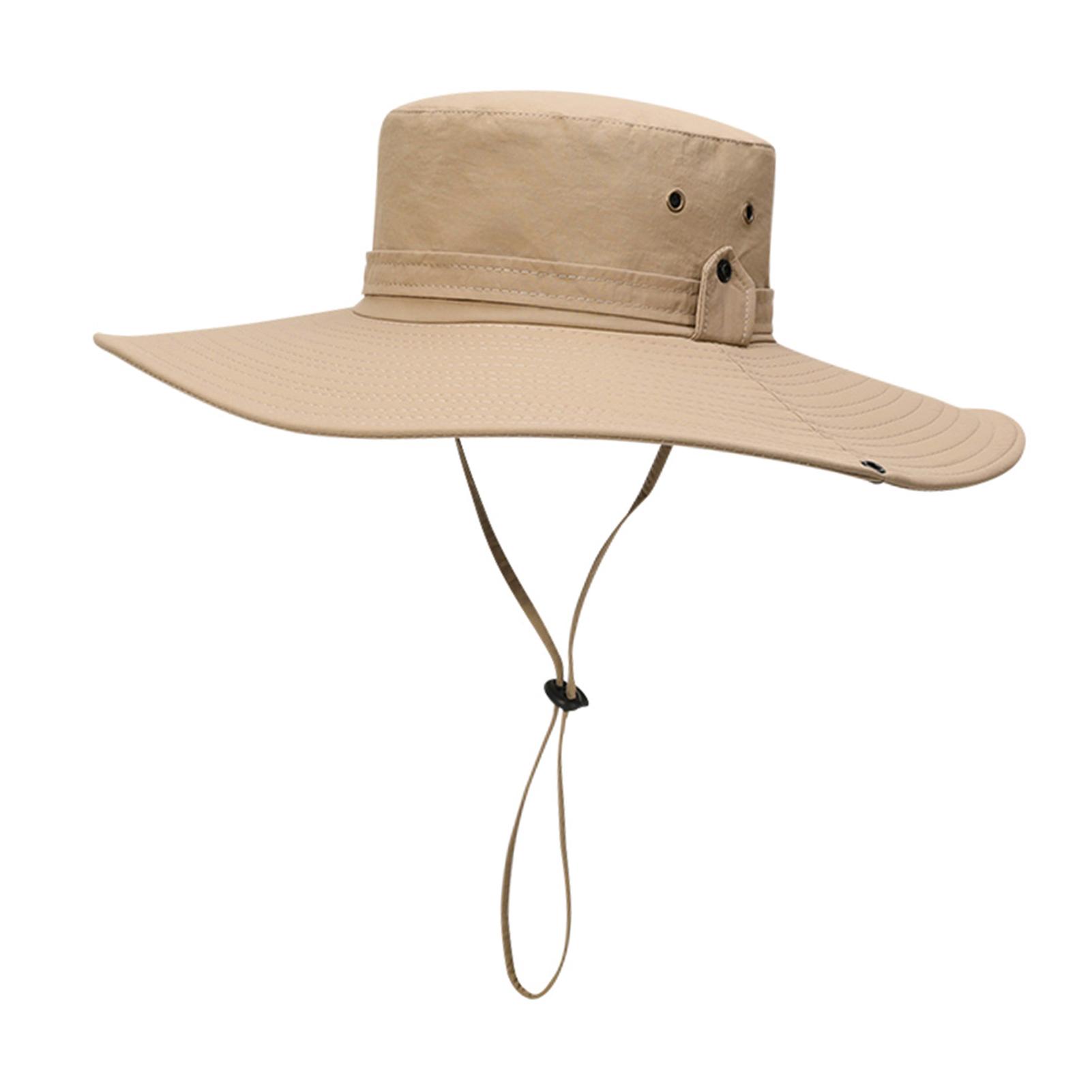 

Солнечная шляпа Защита от УФ-лучей Быстросохнущая Складная Шляпа с широкими полями для рыбалки Солнечная шляпа-ведро для пеших прогулок на открытом воздухе Khaki