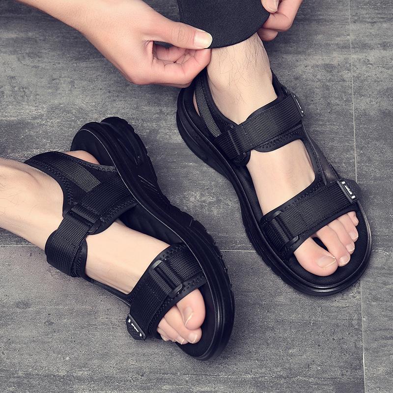 Fashion 2025 New Men Antiskid Thick Bottom Sandals Casual Leather Summer Beach Walking Shoes Comfy Sandals Outdoor Flat Designer Shoes