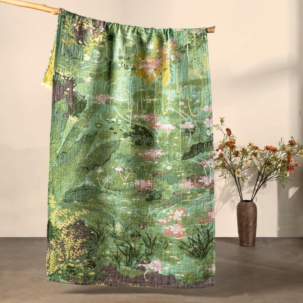 New Soft Ethnic Style Sun God Cotton Bath Towel - Skin-friendly & Absorbent