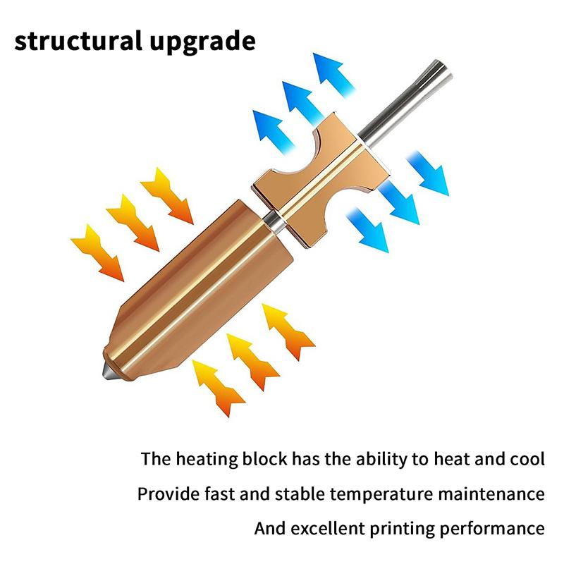For Flashforge Ad5X Nozzle Upgrade Detachable 0.25 0.4 0.6 0.8Mm For Flashforge Ad5X Hotend Extruder Quick Release Heater Block