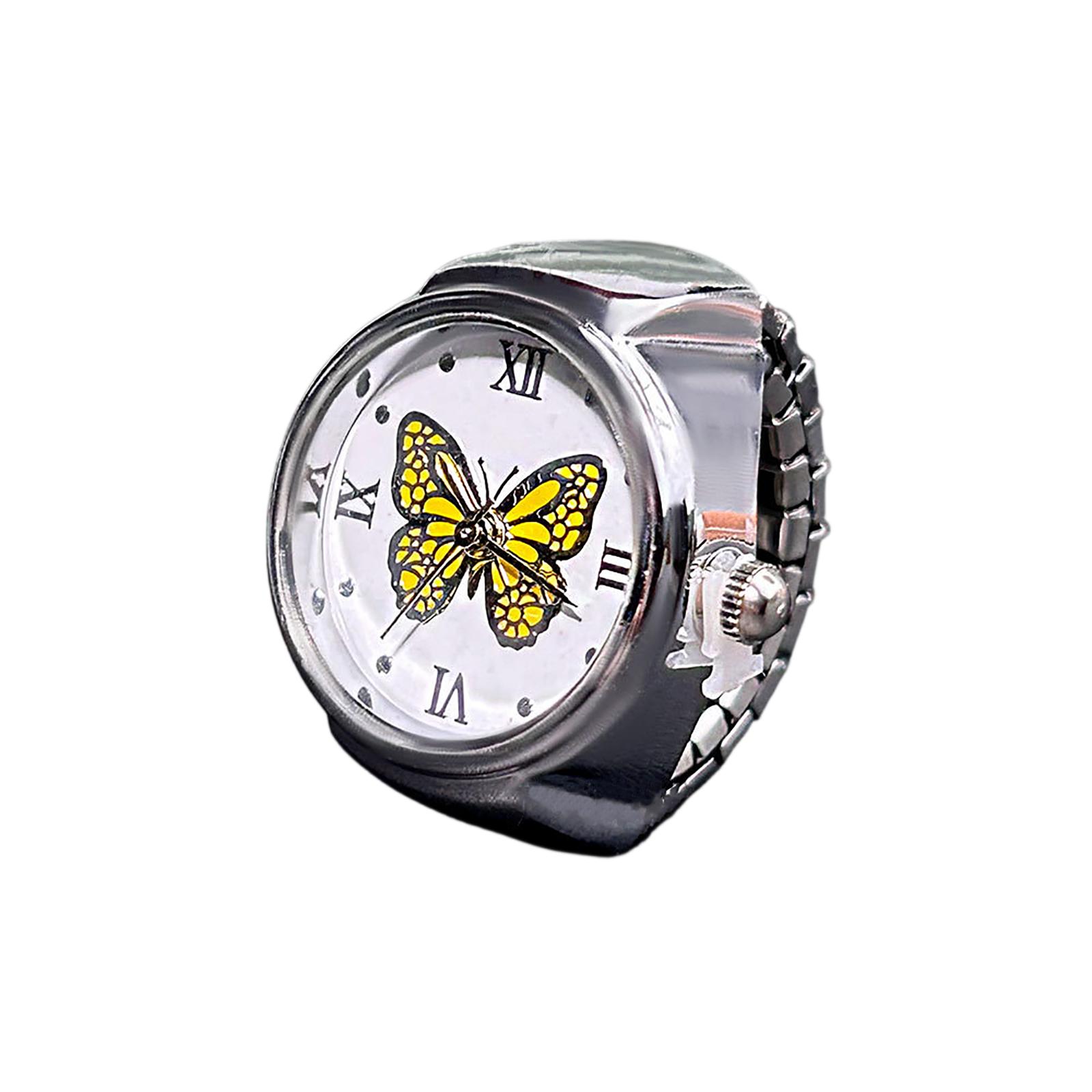 

Часы-кольцо Модные квадратные часы в форме кольца Индивидуальность Креативное ретро-кольцо в стиле Электронные часы One Size жёлтый