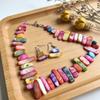 Simple Design Sense Island Style Color Shell Necklace Women'S Vacation Earrings Beach Summer Color Shell Collarbone Chain