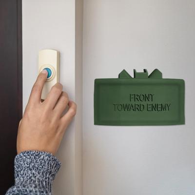 Ring Cam Claymore Mine Deurbel Voorkant Naar Vijand Nep Mijn Rekwisiet Niet Storen Geen Verzoeken Mijn Replica Deurbel Volwassenen Pranks Grap Gag Cadeau