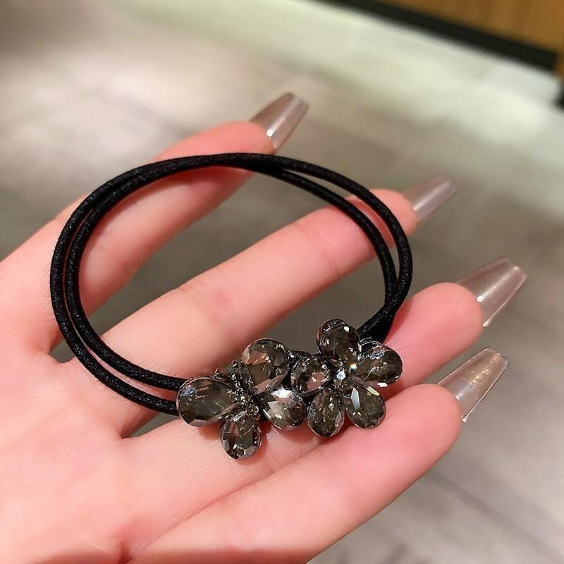 Elastici per capelli con strass alla moda per ragazze, anelli per capelli, corda, scrunchie, accessori, copricapo per coda di cavallo, accessori