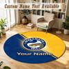 Round Rug Custom NameParramatta Eels Pattern Non Slip Carpet Home Floor Decor