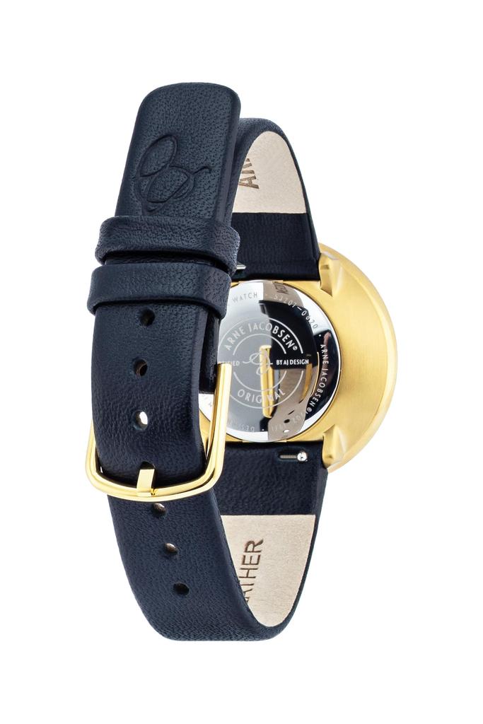 ARNE JACOBSEN STATION 53207-1604GP 34mm Watch with Nordic Design, Water Resistant for Daily Use (Quiet Design with No Second Hand), Oxford Blue