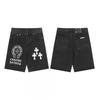 Vintage gewaschene Jeans-Shorts mit Metallakzenten Unisex Straight Fit Punk-Stil Baumwollmischung