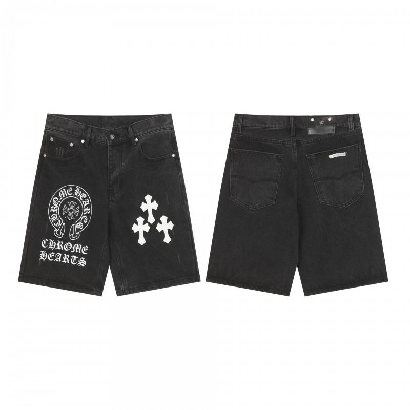Vintage gewaschene Jeans-Shorts mit Metallakzenten Unisex Straight Fit Punk-Stil Baumwollmischung