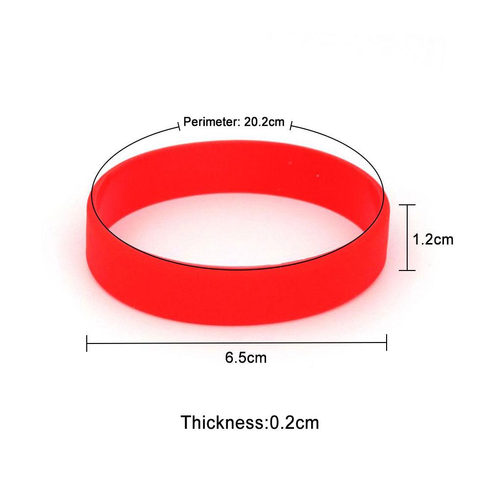 SW 2 PZ Braccialetto in Silicone Personalizzato Cinturino da Polso Colore Solido Cinturino da Mano Casual Anello di Gomma Braccialetto Sportivo in Gel di Silice Cinturino da Polso