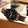 Business Wind Niche Premium Sense Neutral Large Dial Waterproof Belt Quartz Watch