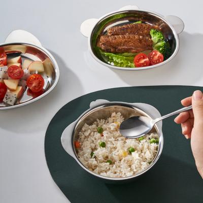 Children Meal Tray Cartoon Stainless Steel Dinner Plate Animal Shape Rust-Proof Shatter-Proof Dinnerware