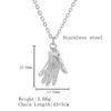Stainless Steel Hand Necklace Pendant for Women  Gold Plated Good Luck Hand Chain for Men Necklace Jewelry