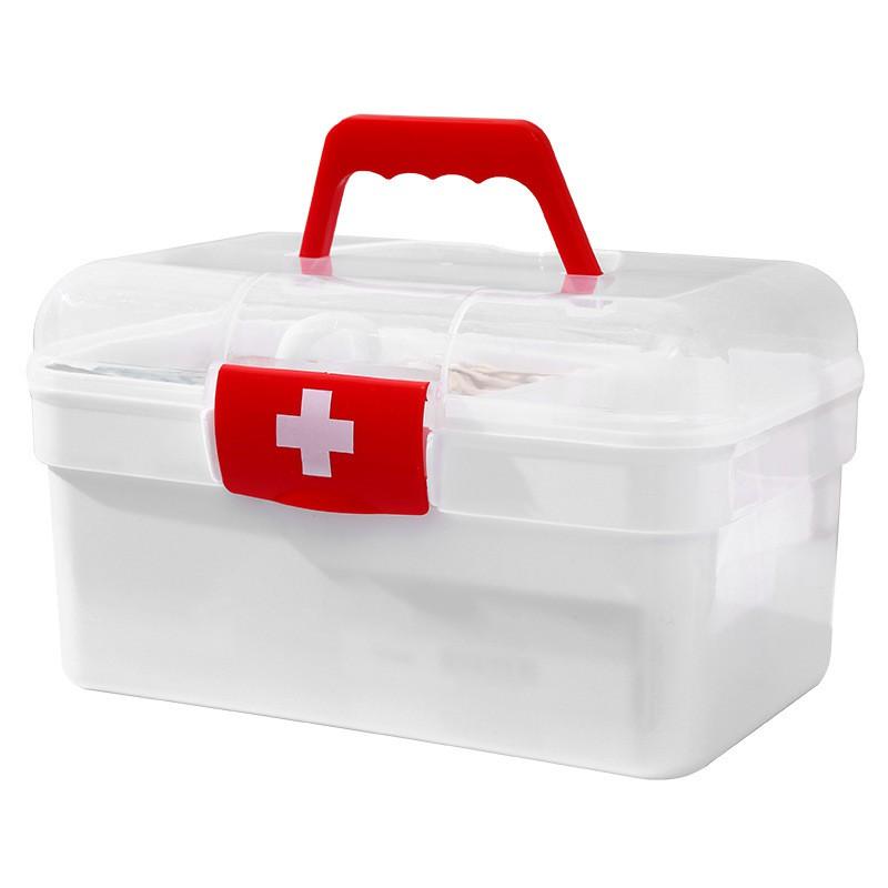 Large Capacity First Aid Kit Home Dormitory Student Use Portable Medical Storage Box Plastic