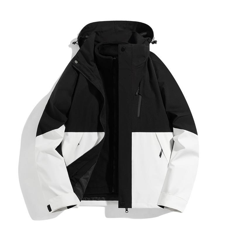 Jacket Women's 2025 New Three-in-one Removable Windproof and Waterproof Mountaineering Suit Autumn and Winter Coat Men