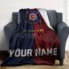 Name Custom Chicago Fire Print Flannel Blanket High Quality Warm Comfortable Cover for All Seasons Perfect for Gifts Home Decor