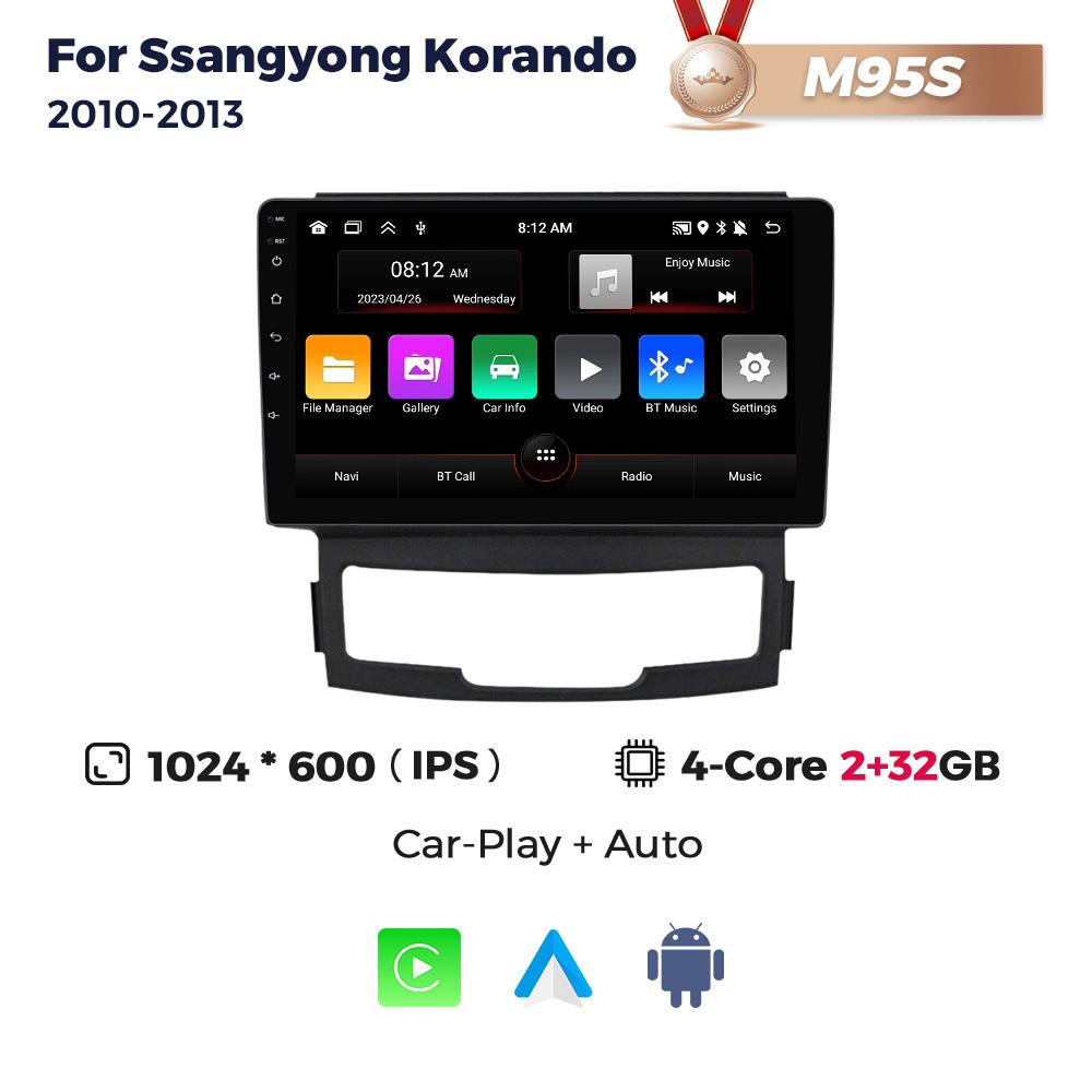 Navifly 8+256G Android Car Radio 2Din For SsangYong Korando 3 Actyon 2 2010-2013 Multimedia Video Player GPS Auto Carplay Stereo