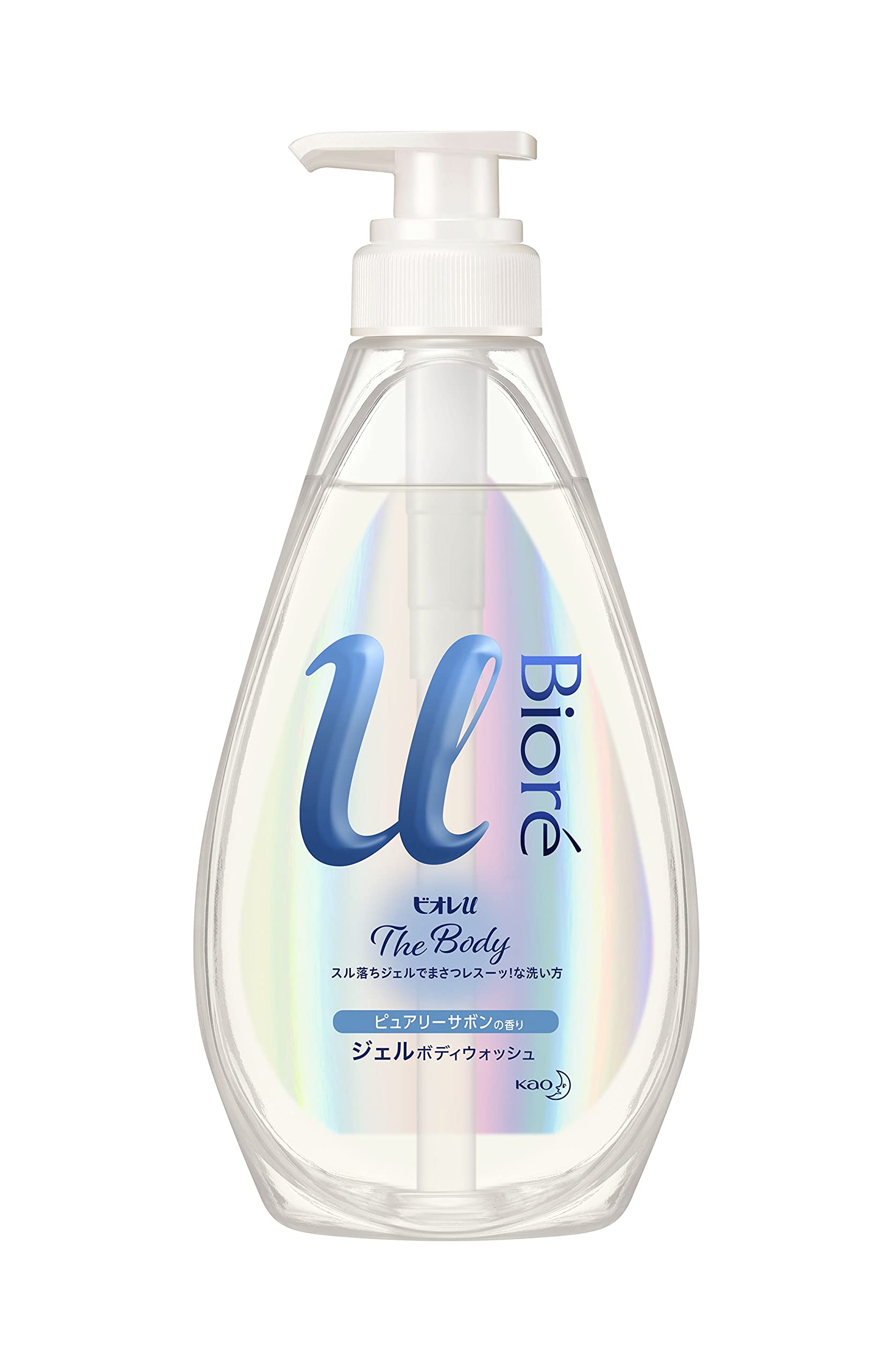 Biore u The Body Gel Type Body Wash, Purely Soap Scent, Pump, 480ml