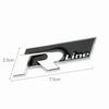opq1 R Rline Metal Car Front Grill Trunk Sticker Accessories For Volkswagen VW GTI Polo Golf MK8 Lamando Passat Magotan Tiguan Jetta