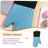Silicone oven heat insulation gloves, suitable for cooking, baking and grilling, extended style, BPA-free, easy to clean, flexib