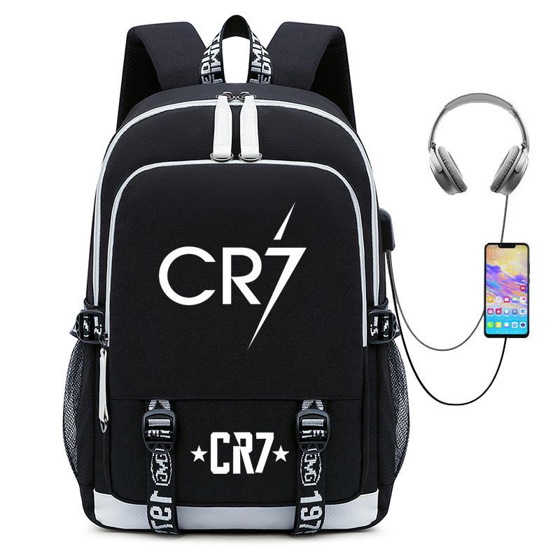 Football Star Collection Teen Primary And Secondary School Student School Bag Usb Men S And Women S Casual Backpack Ship according to the picture