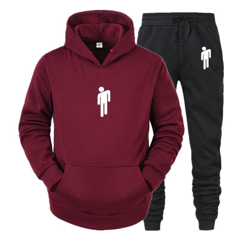 Hot Search Men's Women's Loose Hoodie Set Printed Couple Fashion