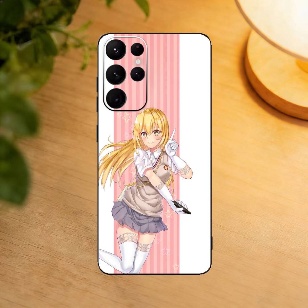 Shokuhou Queen Misaki Phone Case For Samsung S25,24,23,22,30,21,10,9,Ultra,Plus,Lite Soft Black Case
