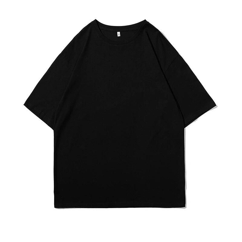 100 % bomull Herr Halvärmad Herr-T-shirt Dam Kortärmad T-shirt Lös Avslappnad Grundläggande Överdimensionerad Skjorta O-ringad Enfärgad