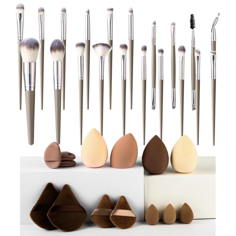 20/30 Piece Set Beauty Tools Combination Large Set Makeup Brushes Beauty Egg Powder Puff Washing Bowl