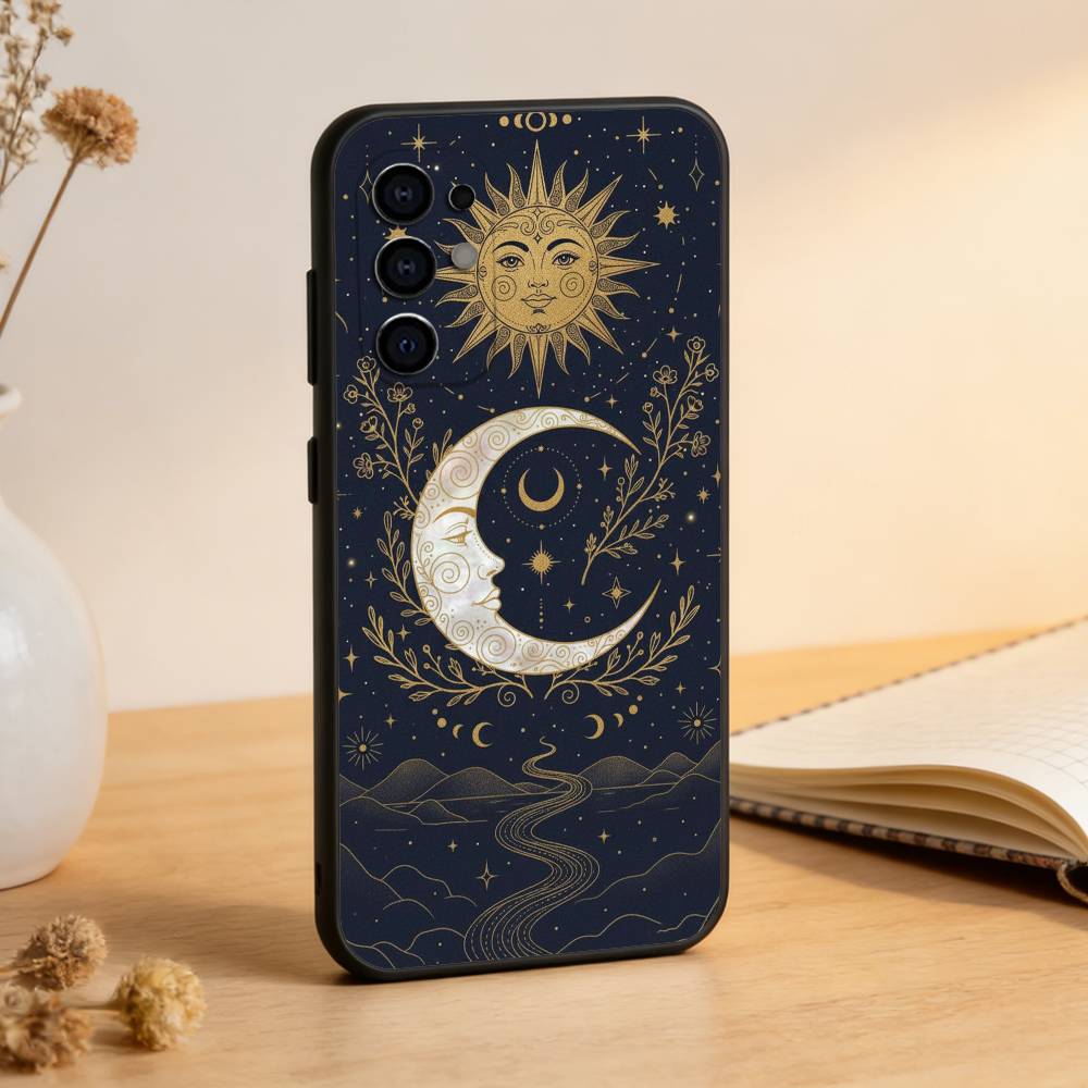 

Sun Moons Star Signs Phone Case For Samsung S25,S24,S21,S22,S23,S30,Ultra,S20,Plus,Fe,Soft Silicone Black Cover Samsung S25ULTRA