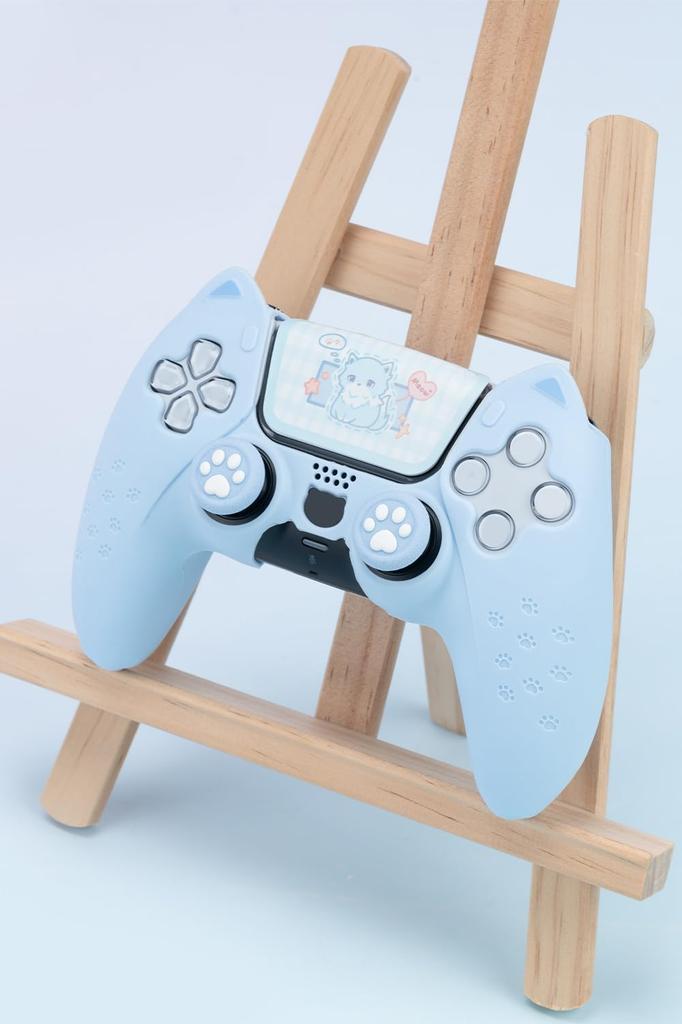 GeekShare Ovladač PS5 Silikonová měkká kůže Kompatibilní s PlayStation 5 Kryt ovladače PS5 a ochranný ochranný štítek Snadno na PS5