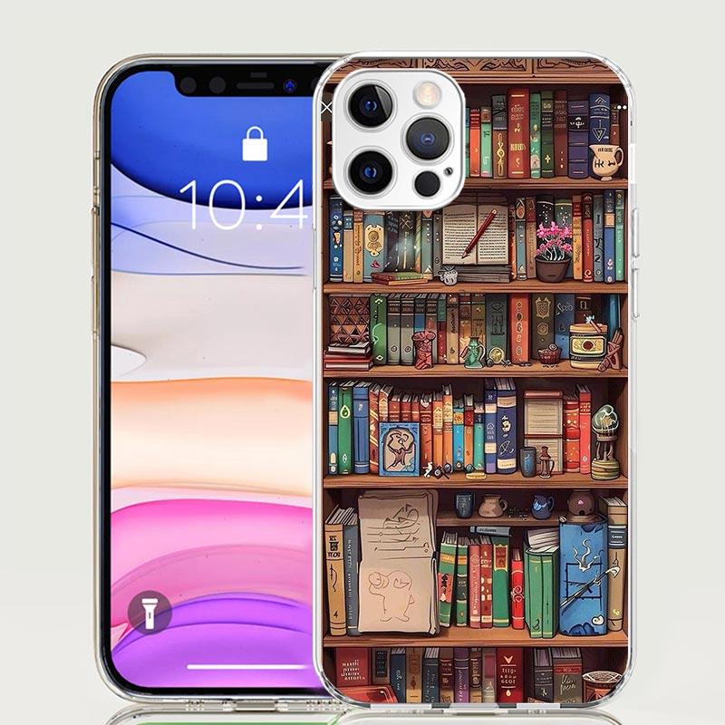 Read Books illustration Reading Phone Case for Apple iPhone 17 Air 16 15 Plus 14 + 13 Mini 12 11 Pro Max 7 8 SE 16Max Soft Shell