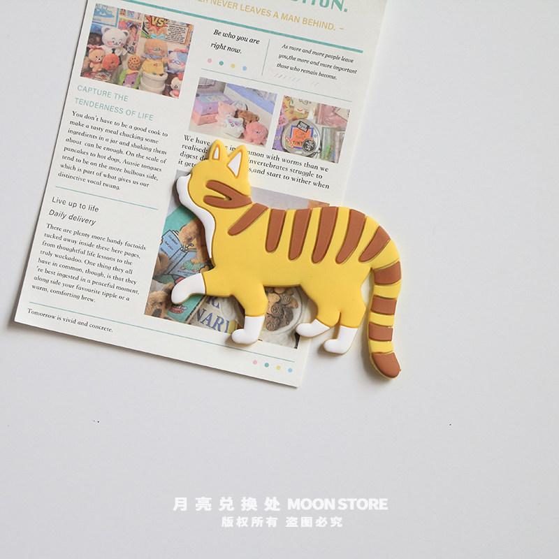 Creative Cute Kitten Hook Fridge Magnets Ginger Cats Siamese Cat Iron Gate Home Decoration Multi-Functional Animals Gifts