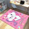 Pink Heart Marie Cat Carpet For Playroom Bedroom Living Room Sofa Home Decorkids Game Area Rug Nonslip Floor Mat