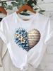 (Asian Size) trend butterfly cute Women Printed Lady Casual Short Sleeve T Tee Top Clothing Shirt Fashion Female Graphic T-shirts
