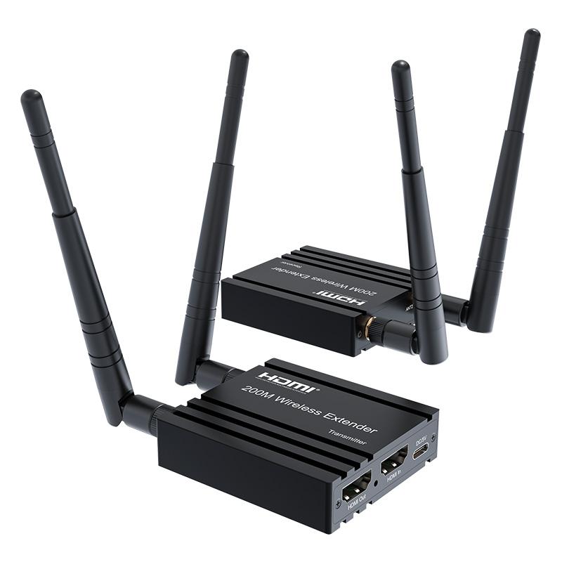200m Wireless HDMI Extender 1080p 60hz Audio Video Transmitter and Receiver Display Adapter for Camera Laptop PC to TV Projector