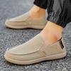 Retro style simple low-top flat shoes large size men's foot canvas shoes fashion casual lazy shoes