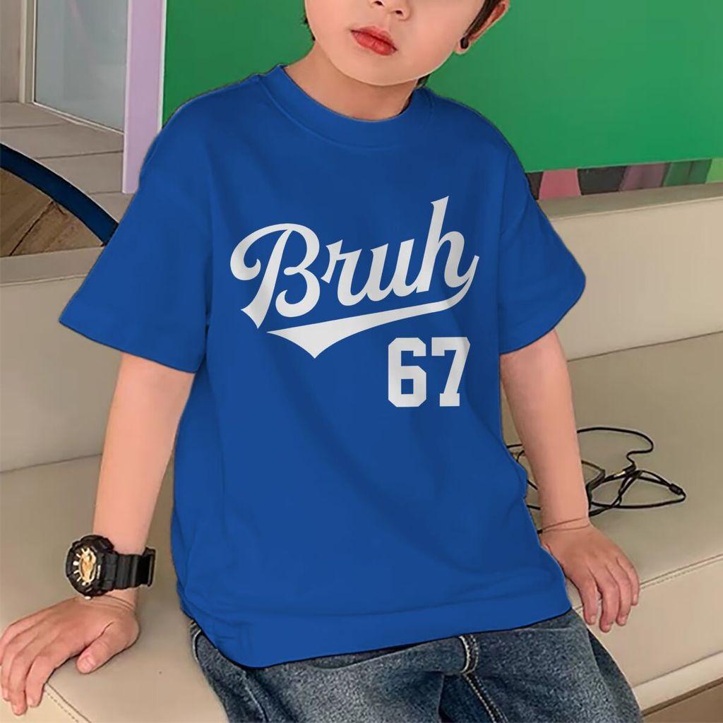 Printed children's clothing T-shirt loose fitting pullover top fashionable casual short sleeved shirt