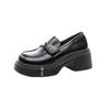 Thick-soled autumn new low-top temperament super soft retro British leather shoes