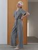 Elssibeui V-Neck Button Jumpsuit_Light Gray