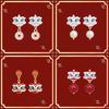 Chinese National Style Handmade Lion Earrings - High-End Cartoon Design, Cute New Year Theme
