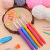 14Pcs Ergonomic Crochet Hook 12 Steel Crochet Hook and Crochet Yarn Set Travel Knitting Crochet Supplies for Beginner