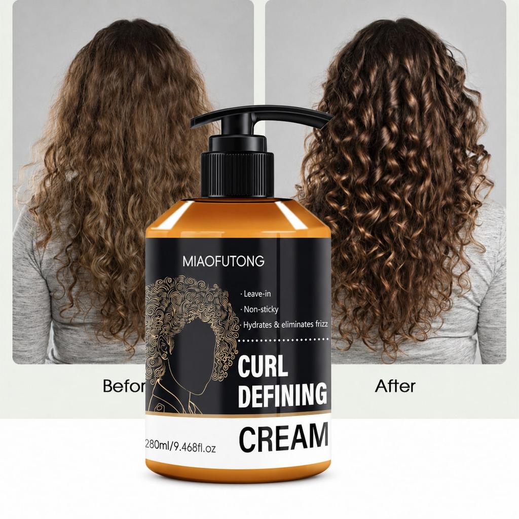 10-In-1 Curl Defining Hair Serum, Moisturizing Leave-In Curl Styling Hair Oil, Long-Lasting Hold And