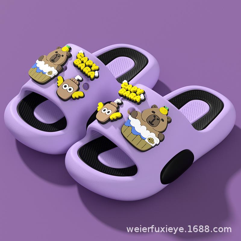 Cartoon children's summer sandals for boys and girls, indoor and outdoor, odor-resistant, non-slip, soft-soled baby bathroom slippers