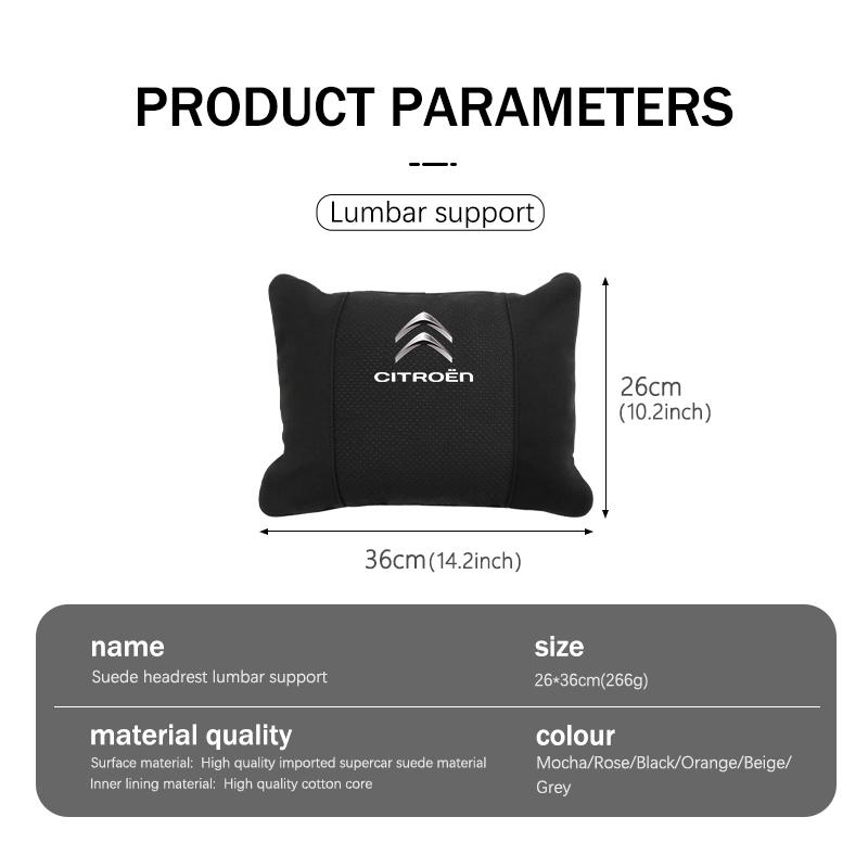 Car Neck Pillow Lumbar Support Headrest Waist Lumbar Cushion For Citroen Grand Berlingo Jumper Celysee Xsara Picasso Aircross